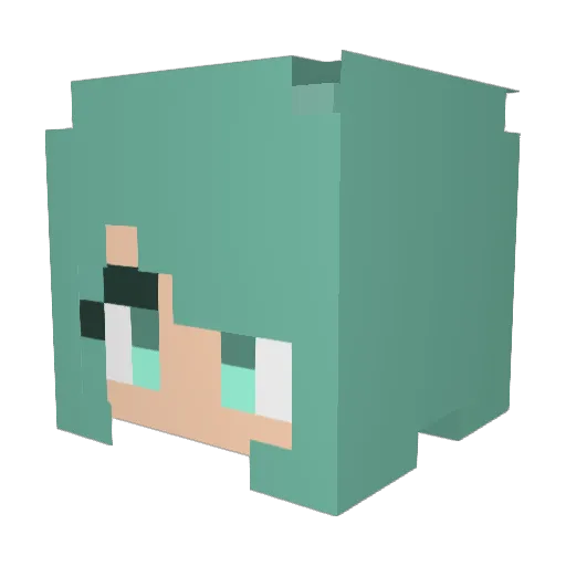 cacao73 Minecraft avatar head, 3D render