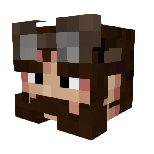 cacauklier Minecraft avatar head, 3D render