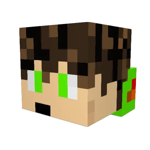 cacho014 Minecraft avatar head, 3D render