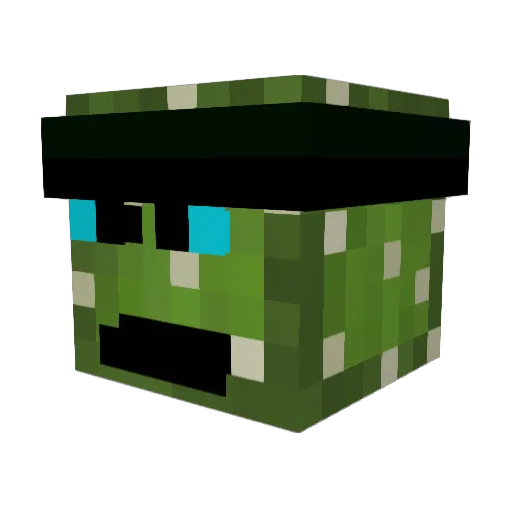 cactus070 Minecraft avatar head, 3D render