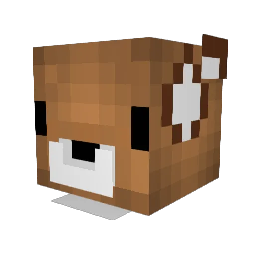 cactusantlers Minecraft avatar head, 3D render