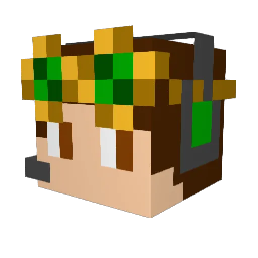 cactuskeeper Minecraft avatar head, 3D render