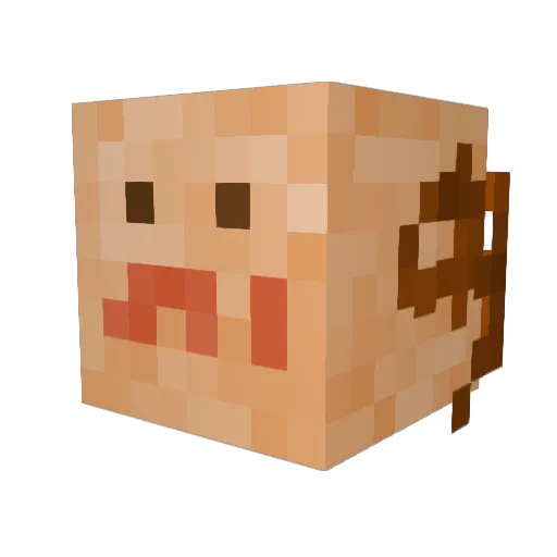 cactuspark Minecraft avatar head, 3D render