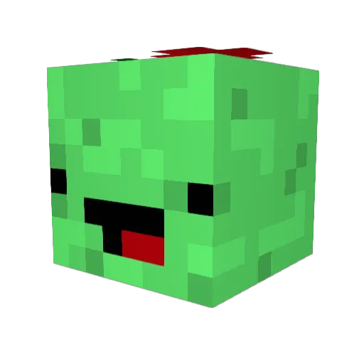 cactusza Minecraft avatar head, 3D render