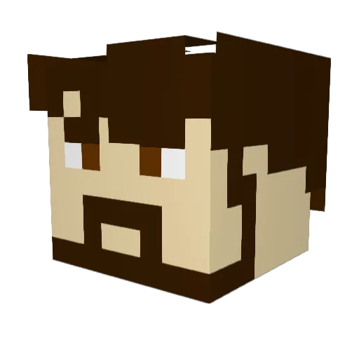cadbury204 Minecraft avatar head, 3D render