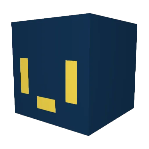 cademofu Minecraft avatar head, 3D render