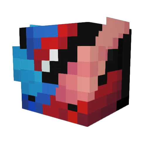 caden01001 Minecraft avatar head, 3D render