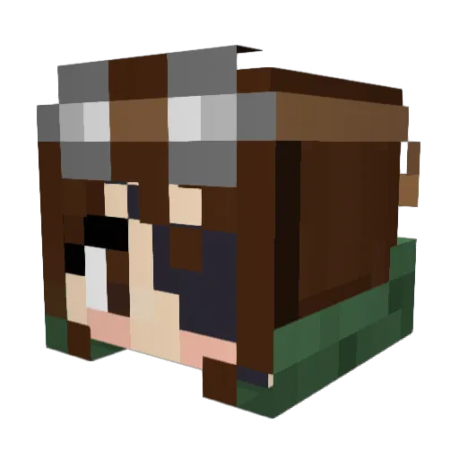 cadence_fire Minecraft avatar head, 3D render