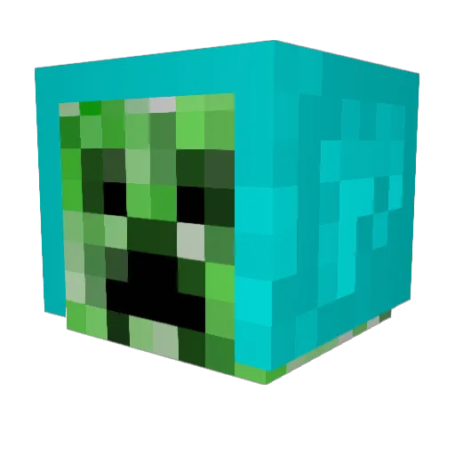 cadergator Minecraft avatar head, 3D render