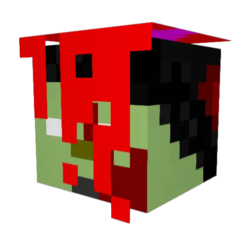 cadewix Minecraft avatar head, 3D render
