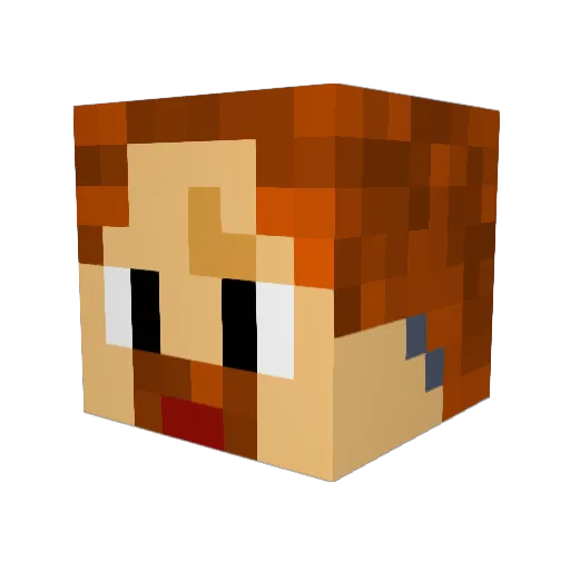 cadmanweyland Minecraft avatar head, 3D render