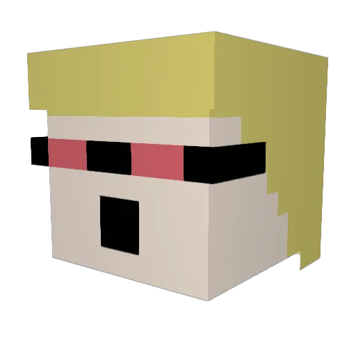 cadn235 Minecraft avatar head, 3D render