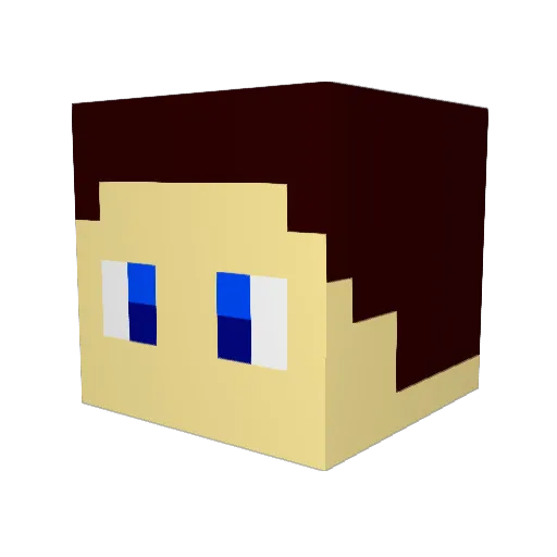 cado77 Minecraft avatar head, 3D render