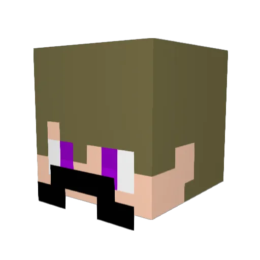 cadww Minecraft avatar head, 3D render