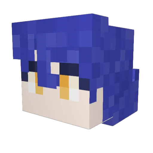 caelups Minecraft avatar head, 3D render