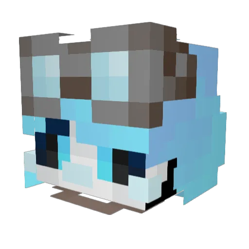 caepez Minecraft avatar head, 3D render