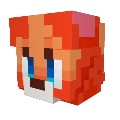 caerno Minecraft avatar head, 3D render