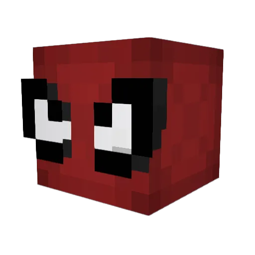 cafeeinas Minecraft avatar head, 3D render