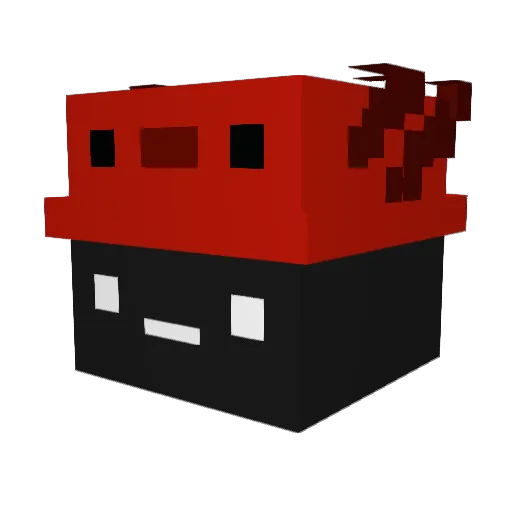 caferatte Minecraft avatar head, 3D render