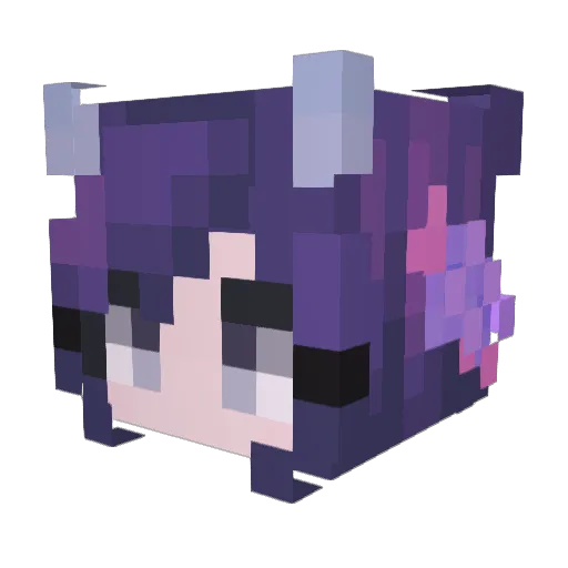 cafestella_ Minecraft avatar head, 3D render
