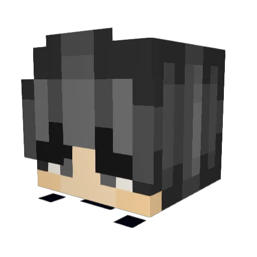 caffeine_wolf Minecraft avatar head, 3D render