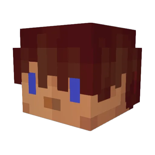 cafflington Minecraft avatar head, 3D render