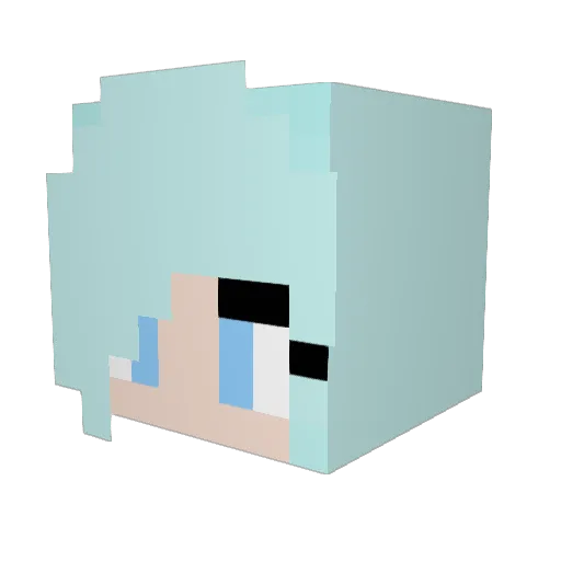 cagamii Minecraft avatar head, 3D render