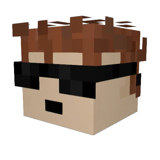 caggybearbear Minecraft avatar head, 3D render
