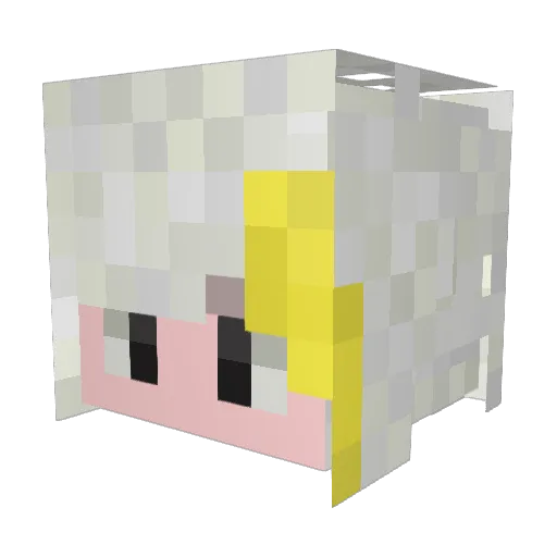 cahebena Minecraft avatar head, 3D render