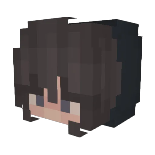 cahoeh Minecraft avatar head, 3D render