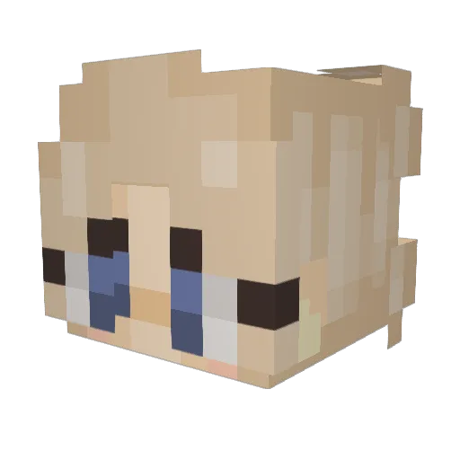 cahrbear Minecraft avatar head, 3D render