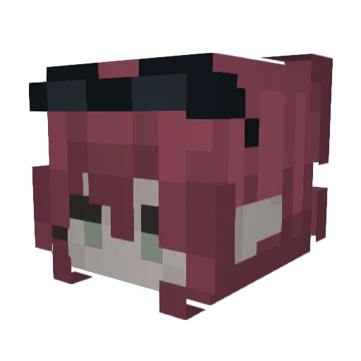 cahte Minecraft avatar head, 3D render