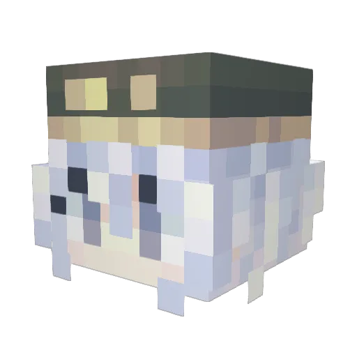 caicai_z Minecraft avatar head, 3D render