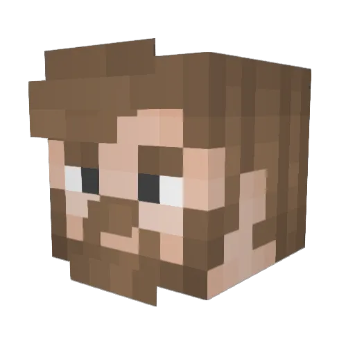 caidus Minecraft avatar head, 3D render