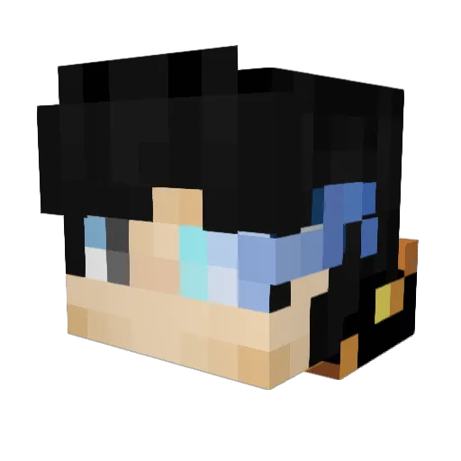 caikunball Minecraft avatar head, 3D render