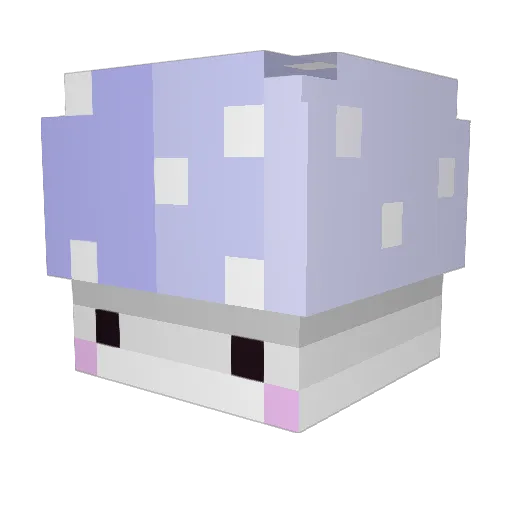 cailuoli Minecraft avatar head, 3D render