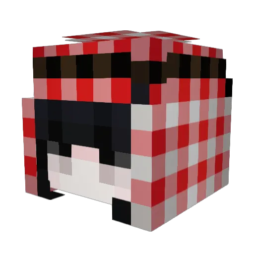 cainoria Minecraft avatar head, 3D render