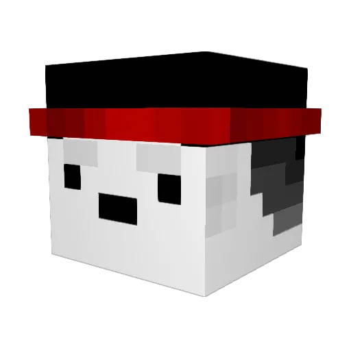 caintenent Minecraft avatar head, 3D render