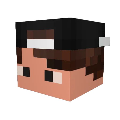 caioTZ Minecraft avatar head, 3D render