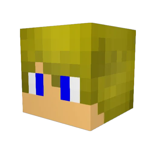 caiohai Minecraft avatar head, 3D render