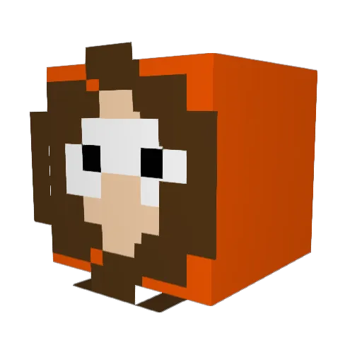 caioplata Minecraft avatar head, 3D render