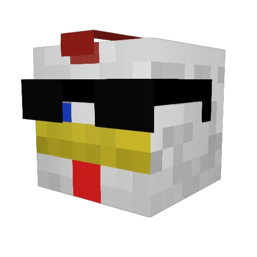 caiosalucest Minecraft avatar head, 3D render