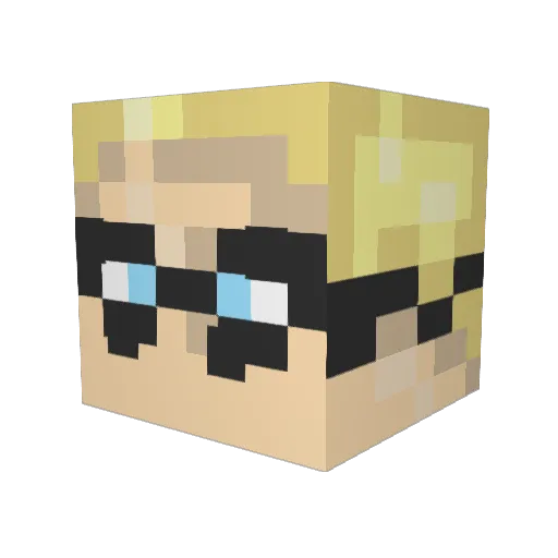caiq011 Minecraft avatar head, 3D render