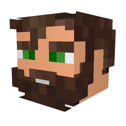 caiquegames Minecraft avatar head, 3D render