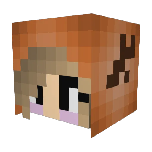 caissie Minecraft avatar head, 3D render