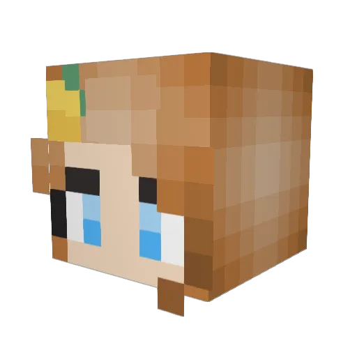 caitlinjm Minecraft avatar head, 3D render