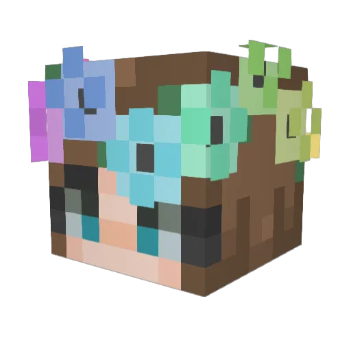 caity2k Minecraft avatar head, 3D render