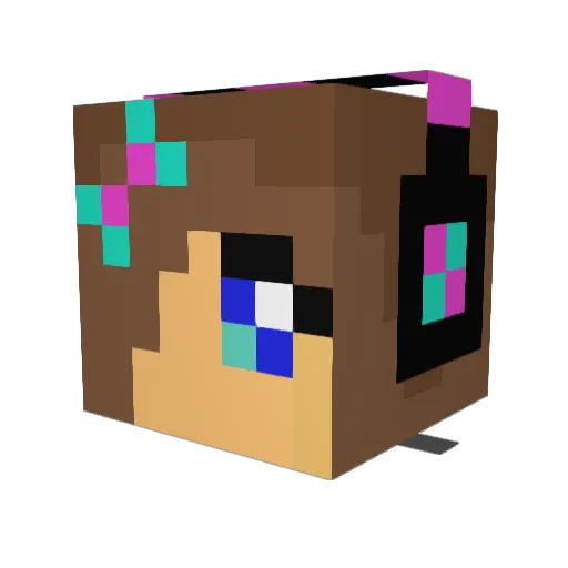 caitycoco Minecraft avatar head, 3D render