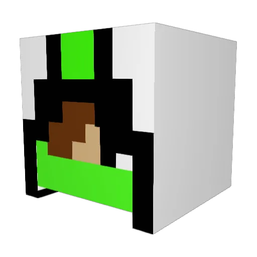 caiuseg Minecraft avatar head, 3D render