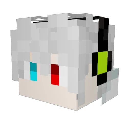 caixukunser Minecraft avatar head, 3D render